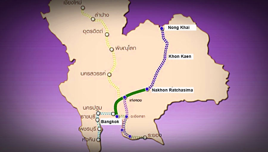 High-speed-railway-Bangkok-Nakhon-Ratchasima-Nong-Khai