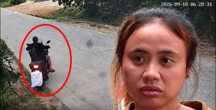 Surveillance footage of masked figure near Koh Samui residence